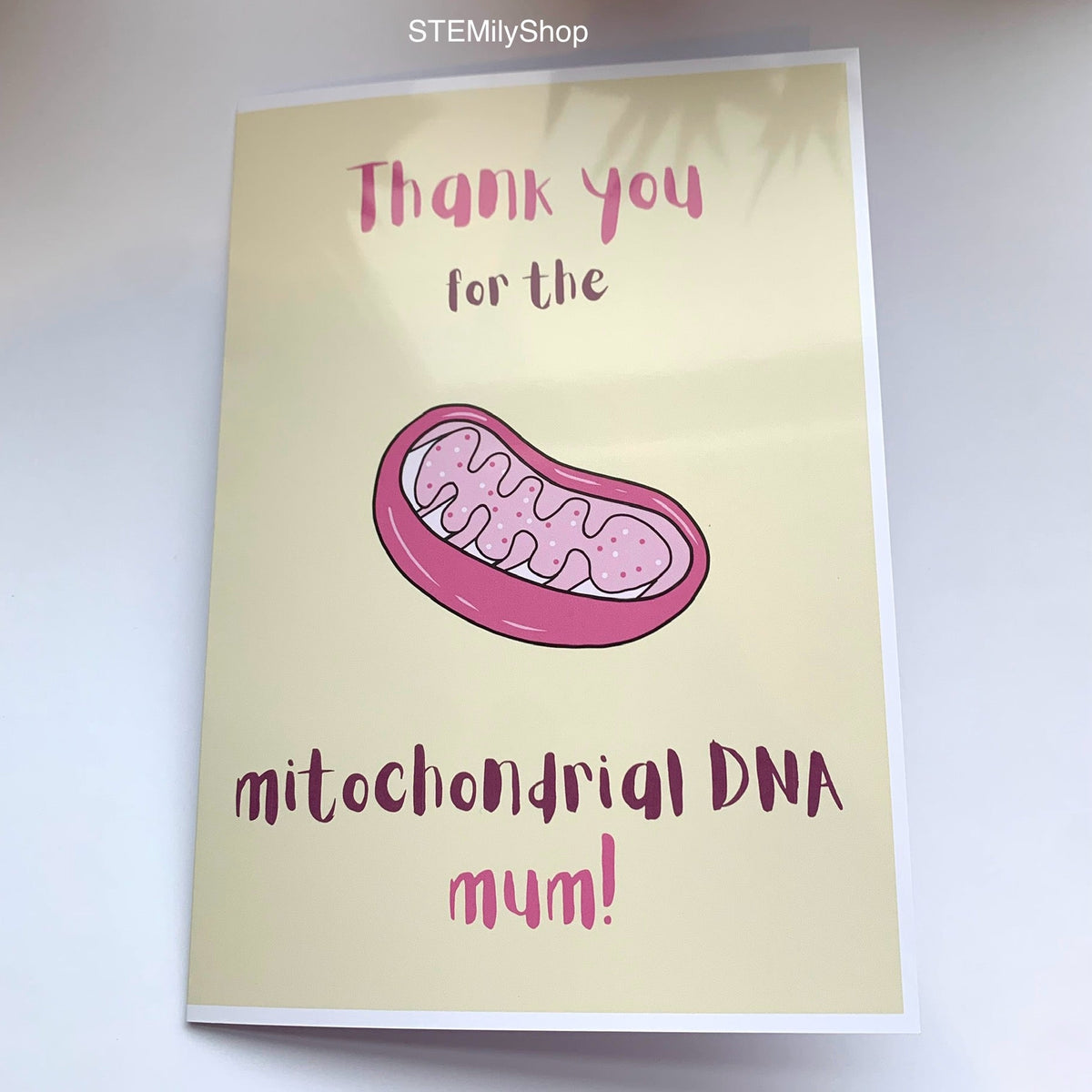 Thanks for the mitochondrial DNA mum anatomical biology science Mother's Day card