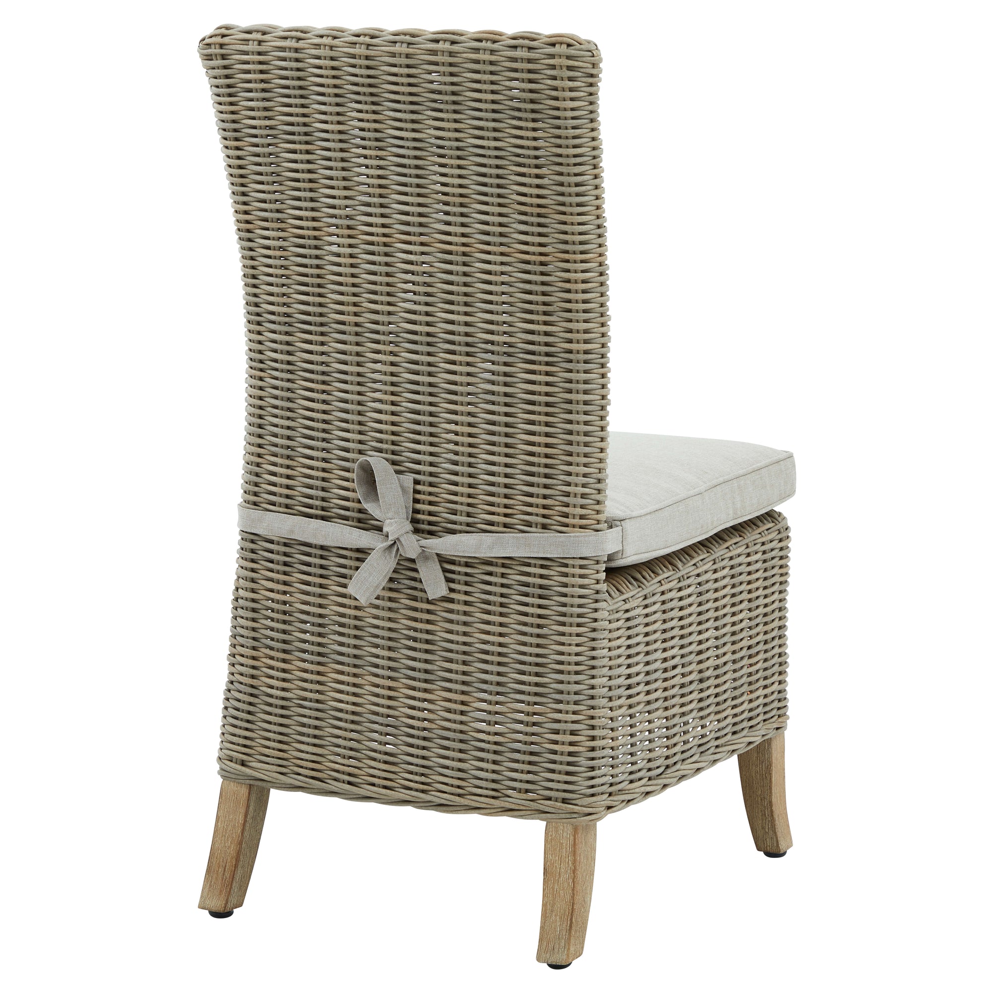 Outdoor Dining Chair in Beige for Patio Seating