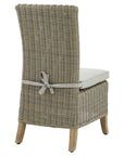 Outdoor Dining Chair in Beige for Patio Seating