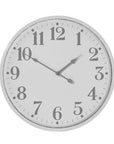 Vintage Wall Clock in Crisp White Finish