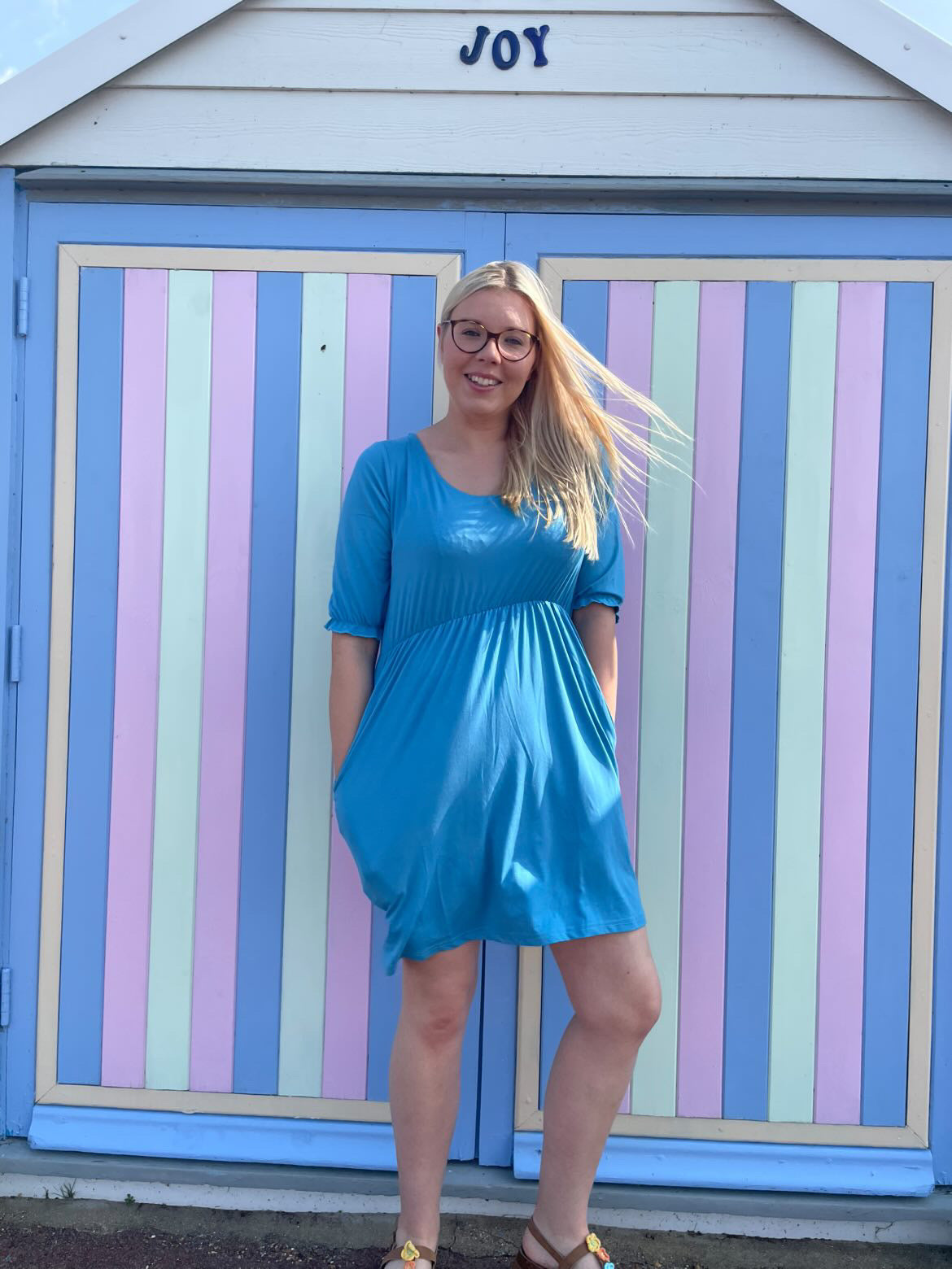 Petite Blue Dress with Pockets | Flattering Fit | UK Petite Women’s Dress