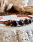 Raw Black Tourmaline Cuff - Protection | Handmade By Blackbird & Sage