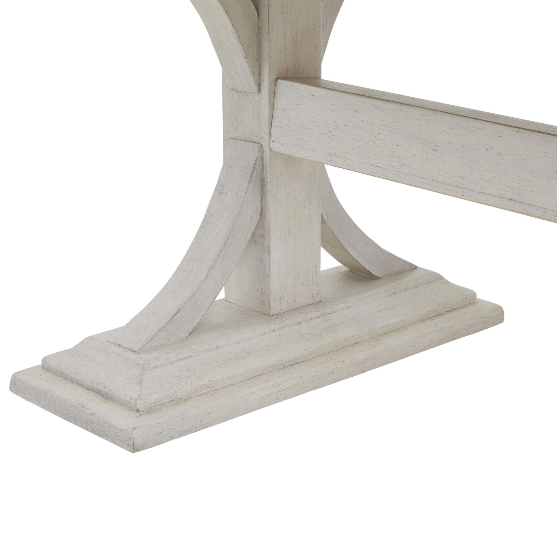 Rustic Dining Bench in Pine and White