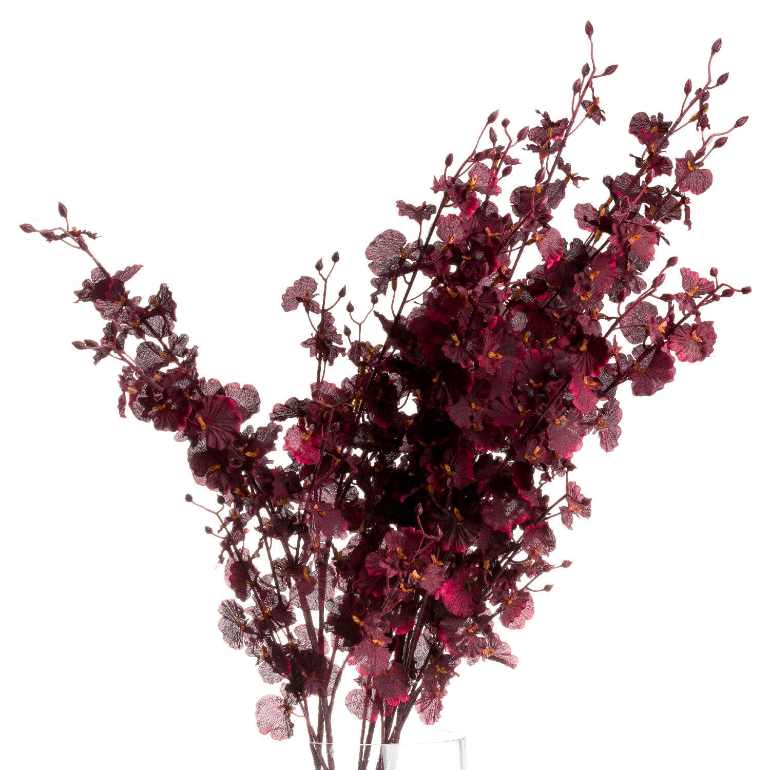 Deep Burgundy Orchid Artificial Flower Stem