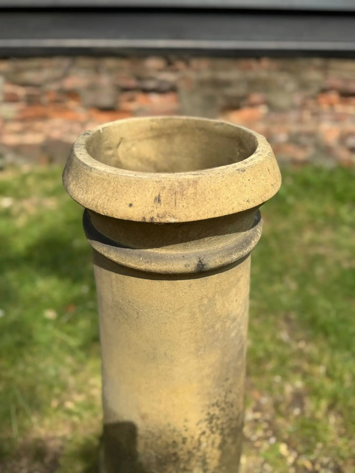 Victorian Yellow Terracotta Chimney Pot with Rolled Rim Garden Planter
