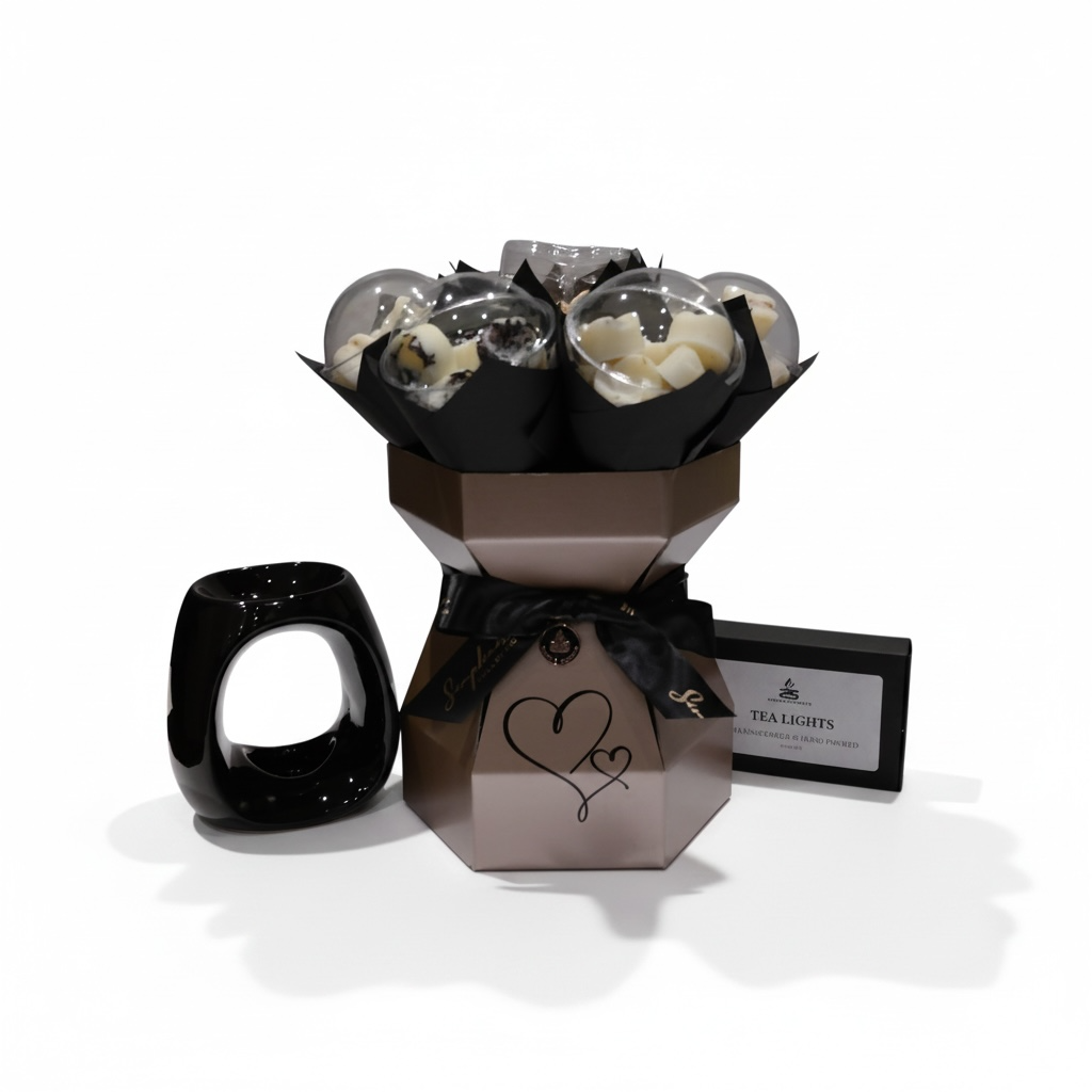 Simple Scents Elegance Wax Melt Flower Bouquet &amp; Wax Melt Burner Gift Set