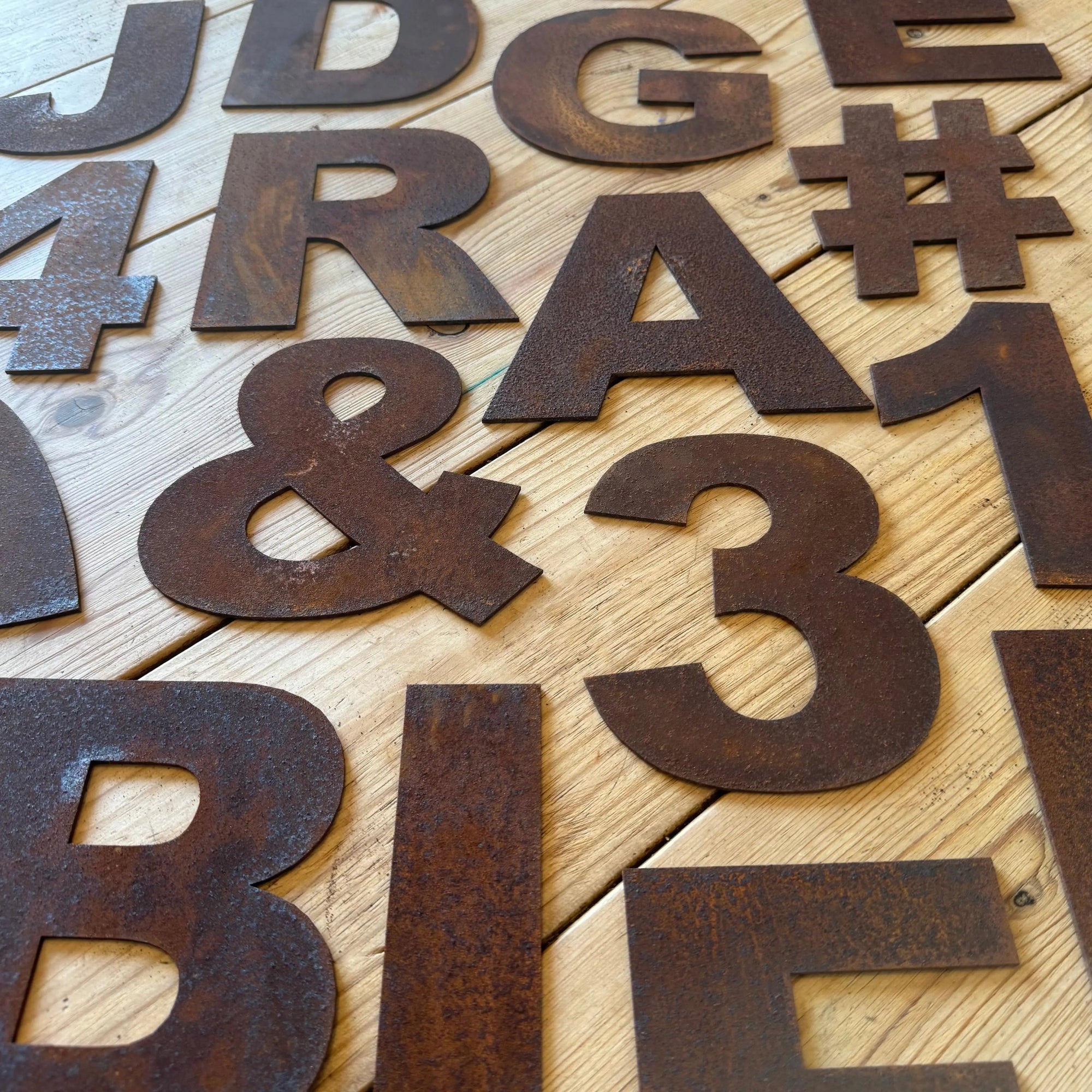 Rusty Metal Letters , Signs For The Home And Garden A–Z | Fat Font 5" Lettering
