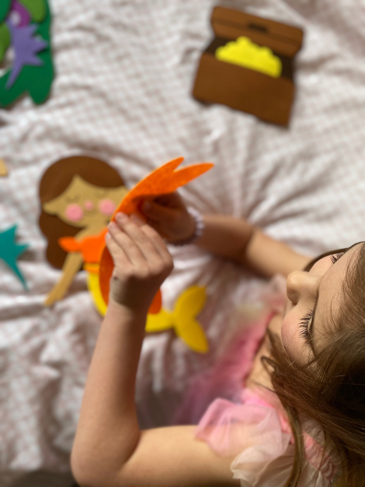 Paste The Mermaid Felt Play Board-Magical Sensory Dress up activity for kids | The Playmakers Co