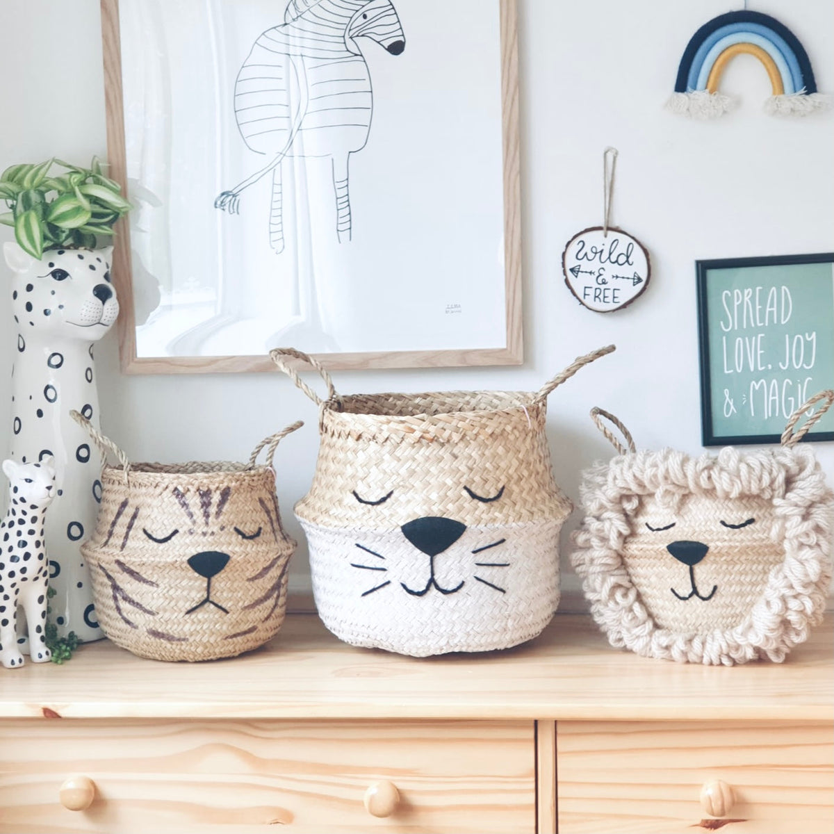 Natural Tiger Basket - Small