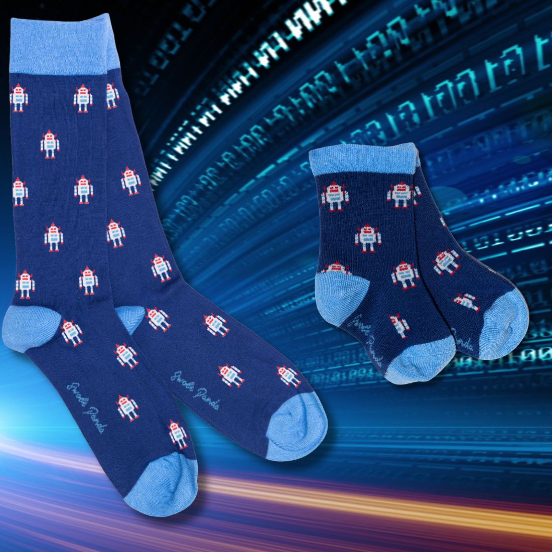 Robot Matching Bamboo Socks (Adult &amp; Child)