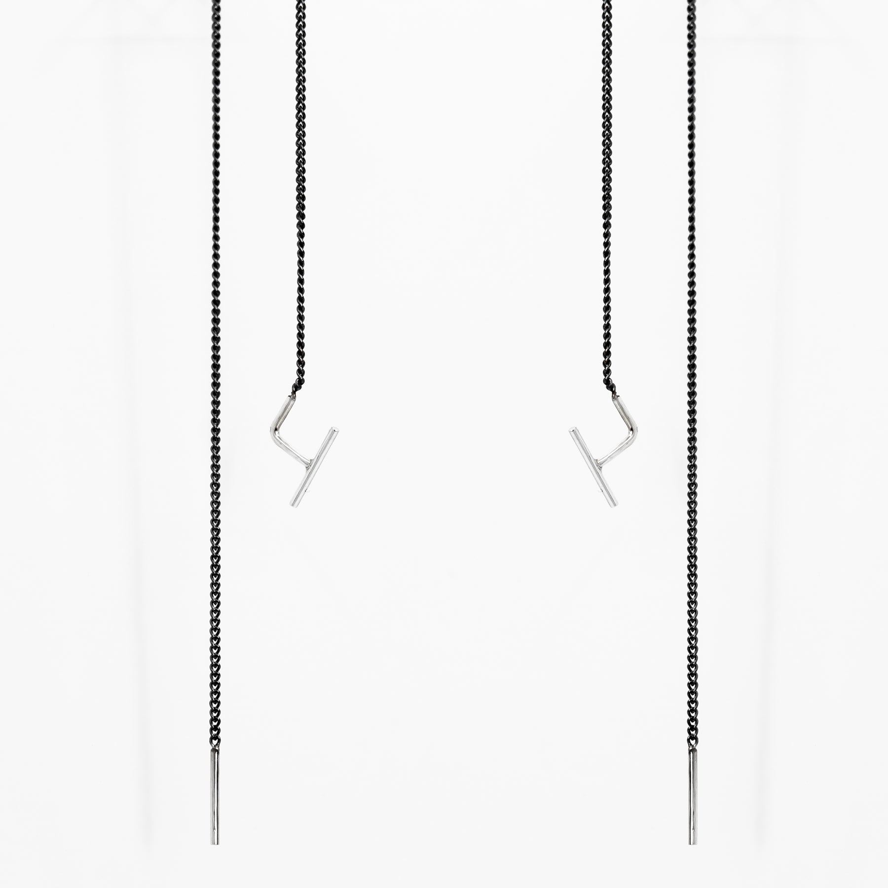 SWING Earrings – Oxidized Silver 925, Handcrafted Elegance by Maarja Palu at www.brixbailey.com