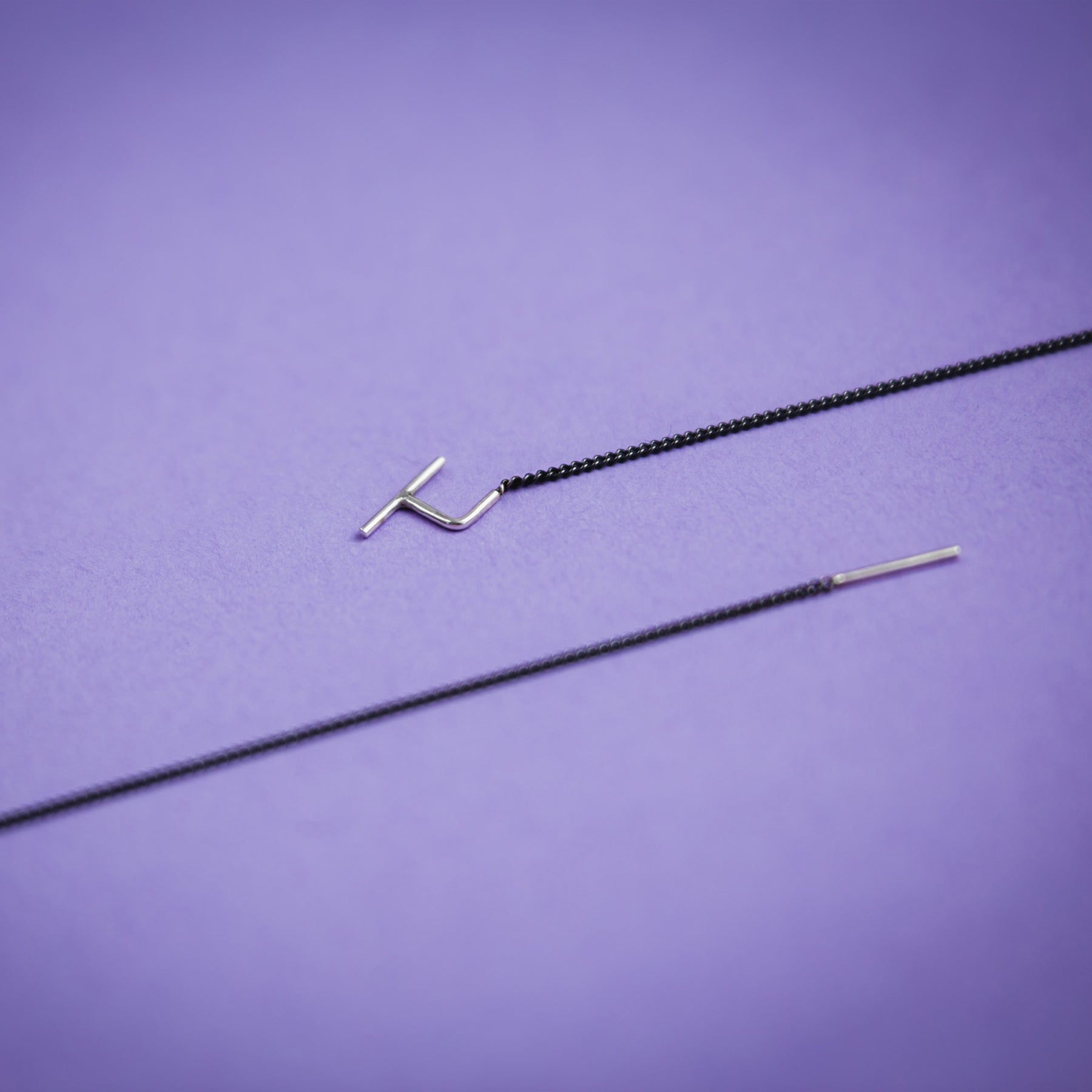 SWING Earrings – Sleek, Handmade Oxidized Silver Jewelry by Maarja Palu at www.brixbailey.com