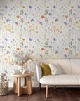 Watercolor Airy Wild Flower Wallpaper