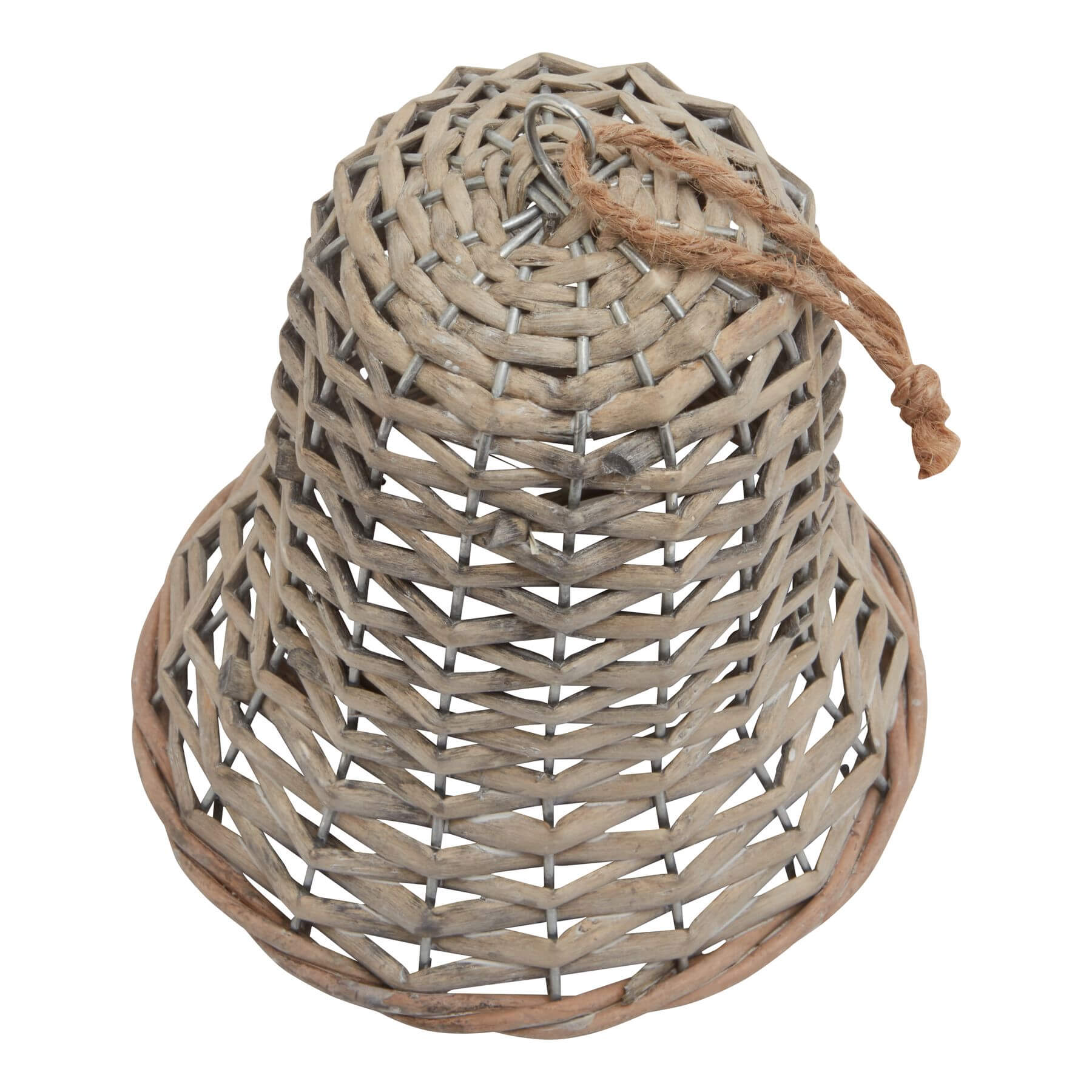 Handwoven Holiday Wicker Bell
