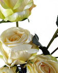 6 x Cream Rose Artificial Flowers-3