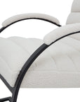 Cream Boucle Ribbed Ark Chair