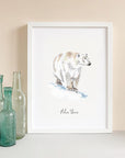 Polar Bear - Personalised Watercolour Fine Art Print