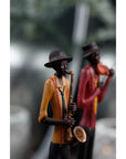 Handcrafted Jazz Violinist Sculpture in Art Deco Style