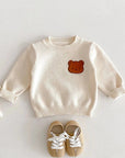 COZY Bear Knit Sweater Creme Jumper