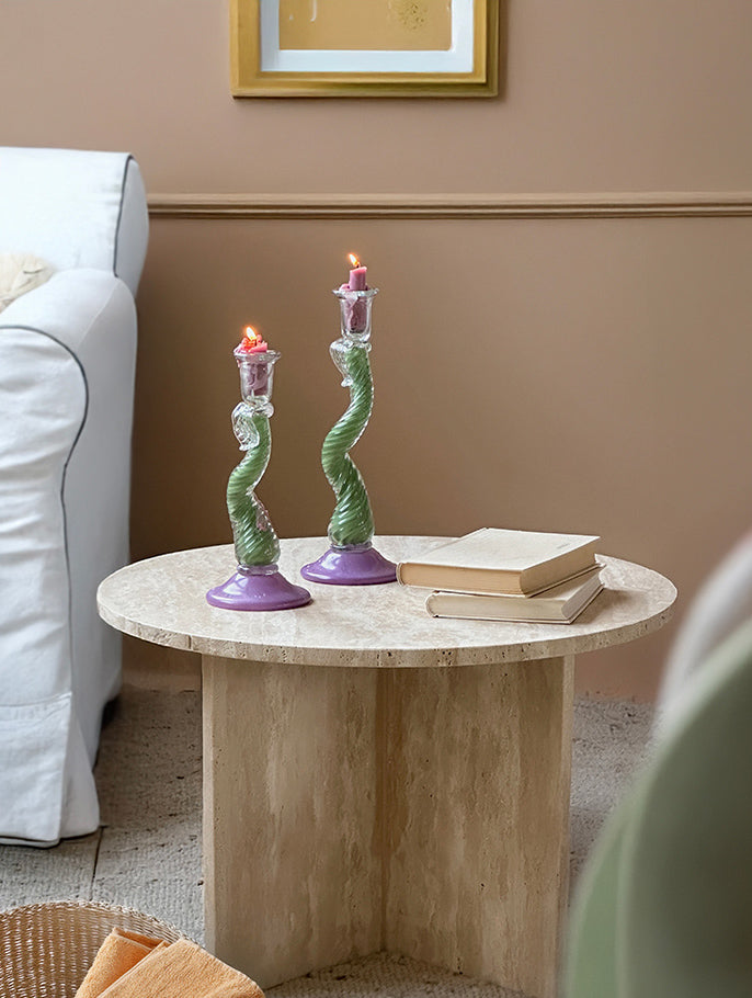 Vintage Iridescent Candle Holder-3