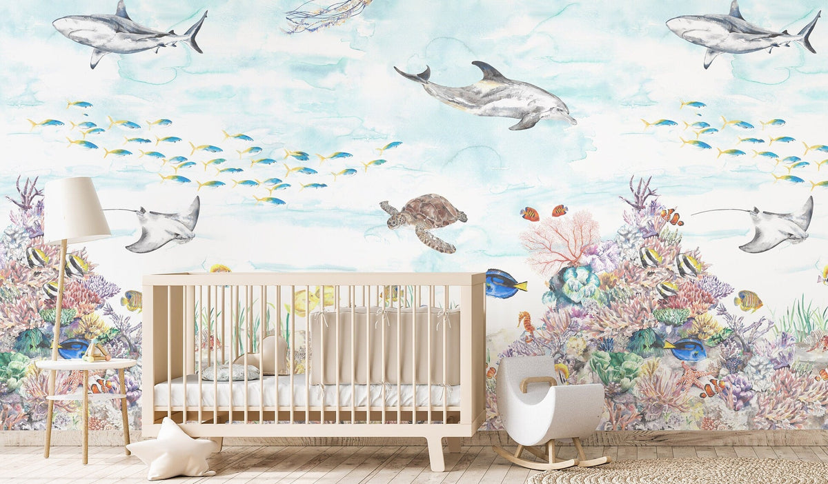 Coral Reef Underwater Mural Wallpaper