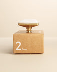Priya White Stone Rectangle Drawer Knobs