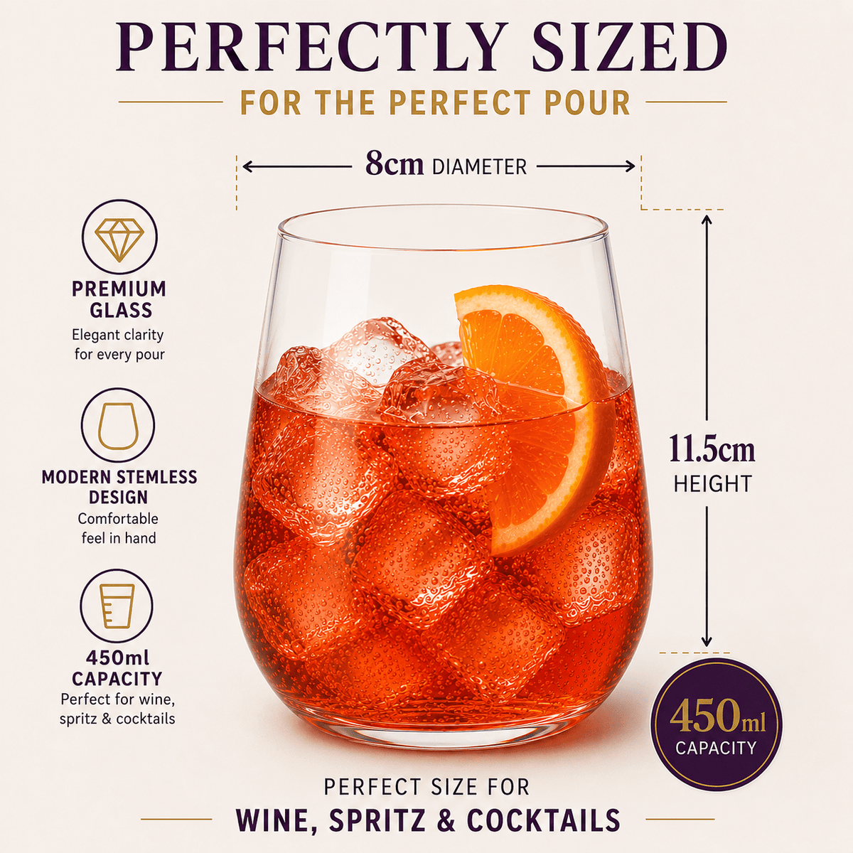 Stemless Cocktail Glass &amp; Socks Gift Set | Premium Drinks Gift Set