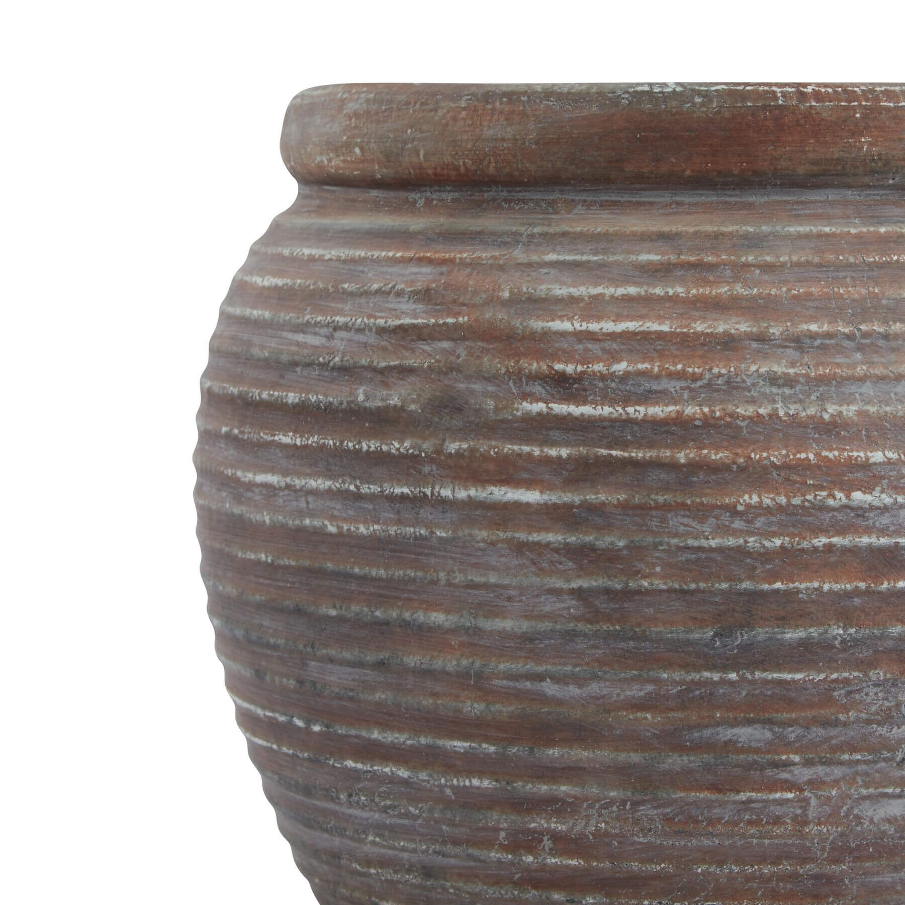 Ceramic Rustic Browns Ribbed Planter