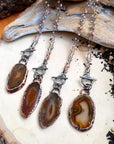 Agate Slice Necklace - Crystal Jewelry | Handmade by Blackbird & Sage