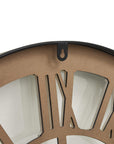 Black Skeleton Clock with White Roman Numerals