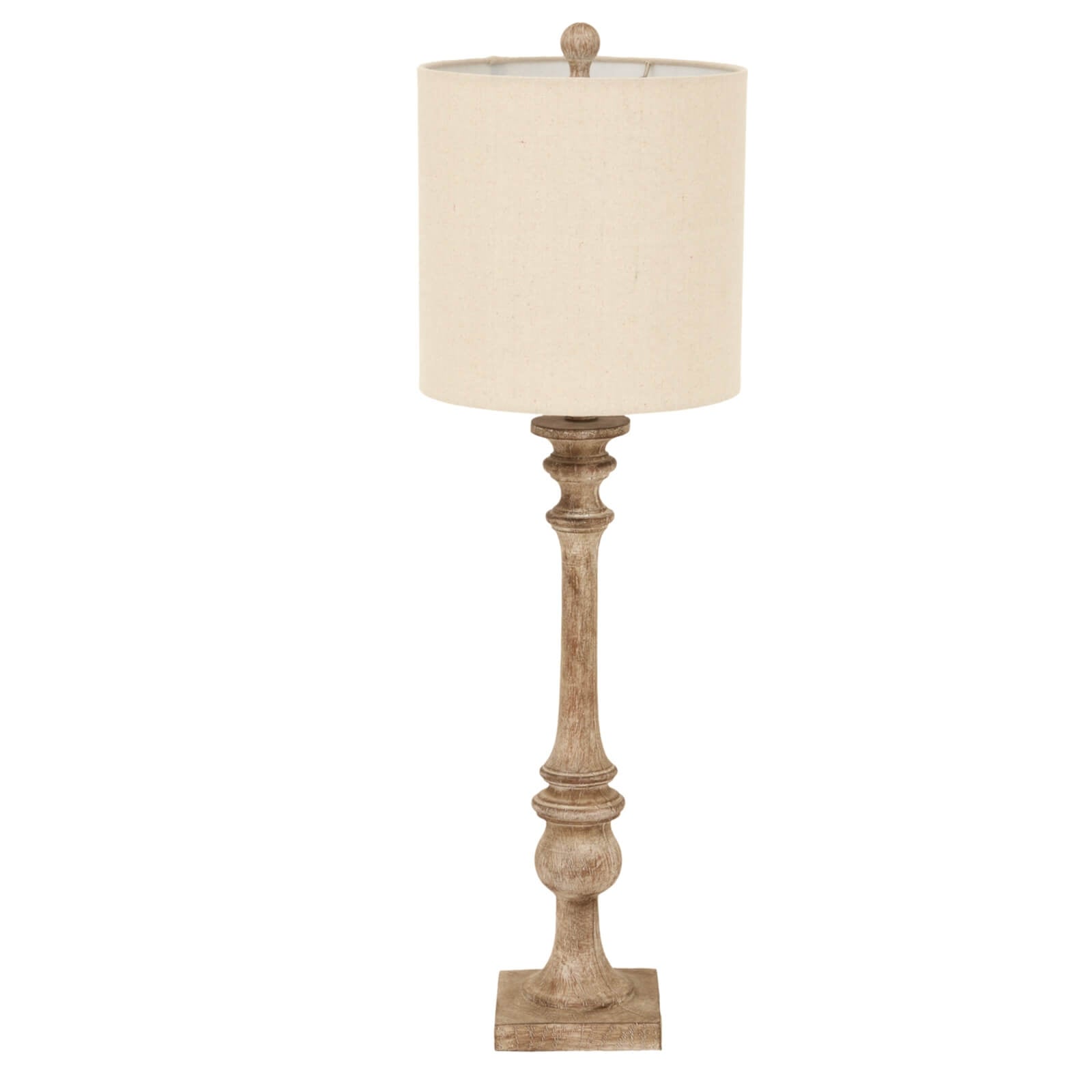 Elegant Pallido Candlestick Lamp | Linen Shade for Timeless Style