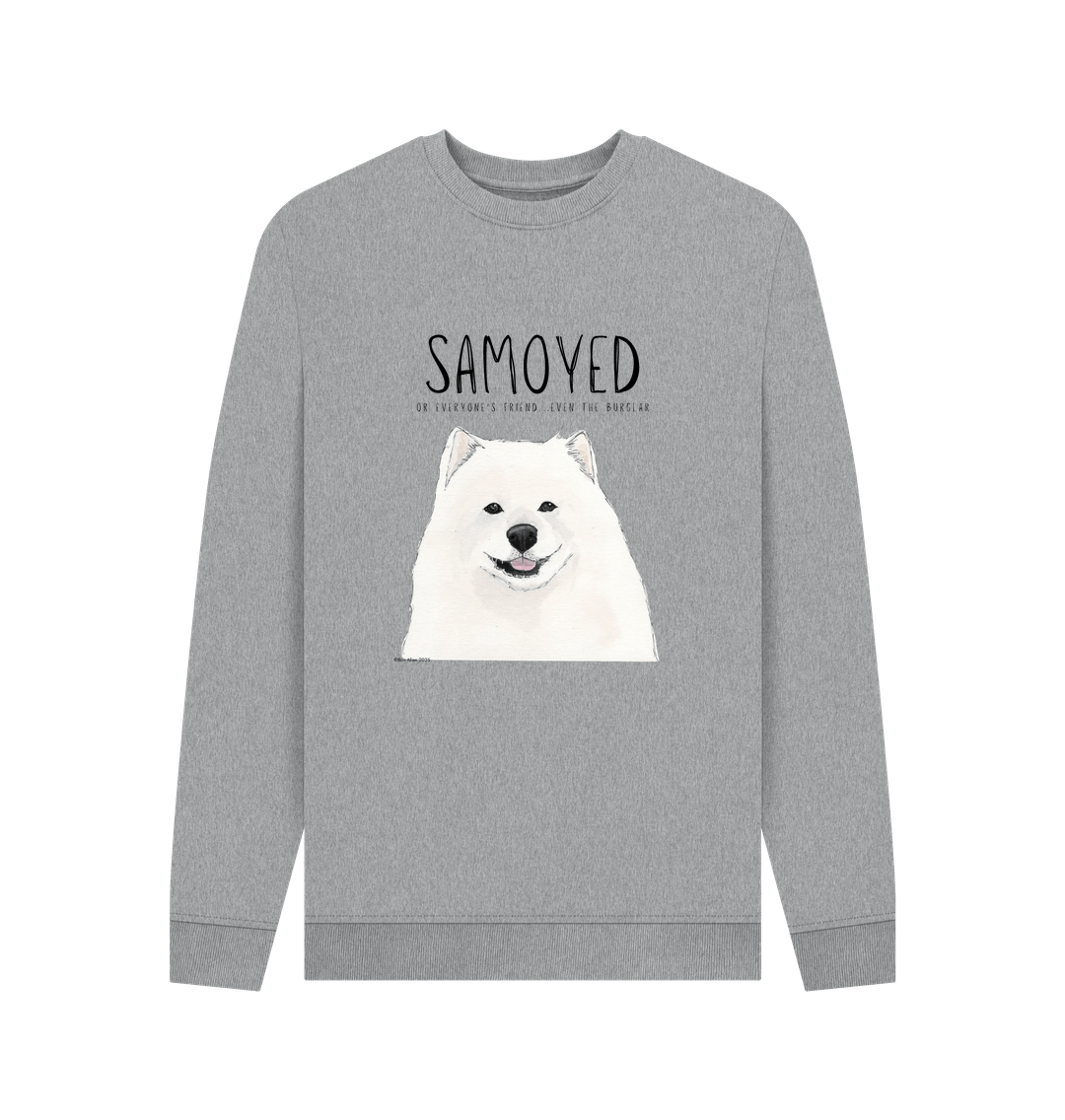 Warm, Fluffy &amp; Slightly Suspicious – Samoyed Crewneck Sweatshirt
