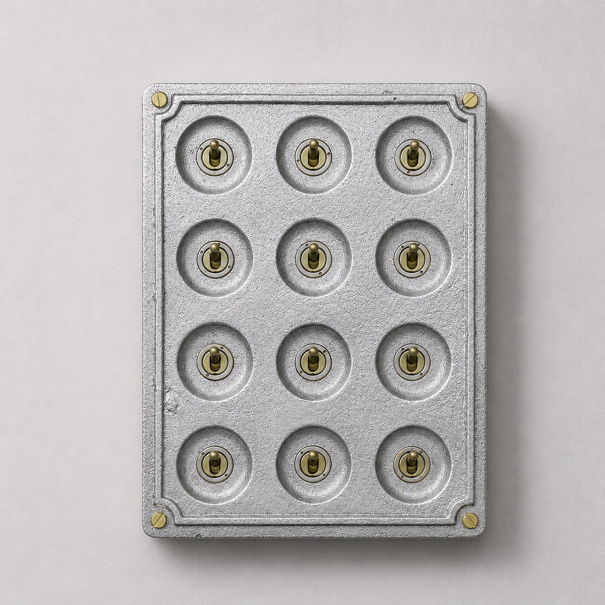 12 Gang 2 Way Solid Cast Metal Conduit Toggle Light Switch