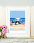 One More Wave Vintage Seaside Poster Print