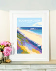 Bournemouth Vintage Travel Poster Print