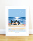 One More Wave Vintage Seaside Poster Print