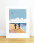 You Me and the Sea Vintage Poster Print