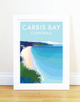 Carbis Bay Seaside Travel Poster Print