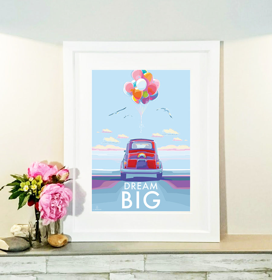 Dream Big Vintage Motivational Poster