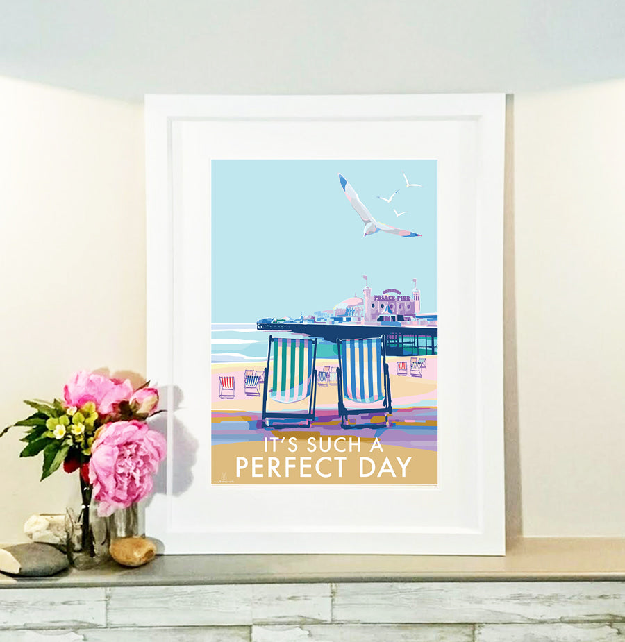 It's Such a Perfect Day Vintage Seaside Quote Poster