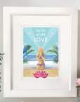 Faith Hope Love Vintage Yoga Mindfulness Poster
