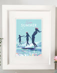 Aloha Summer Vintage Surfing Poster