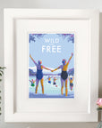Wild and Free Vintage Seaside Poster