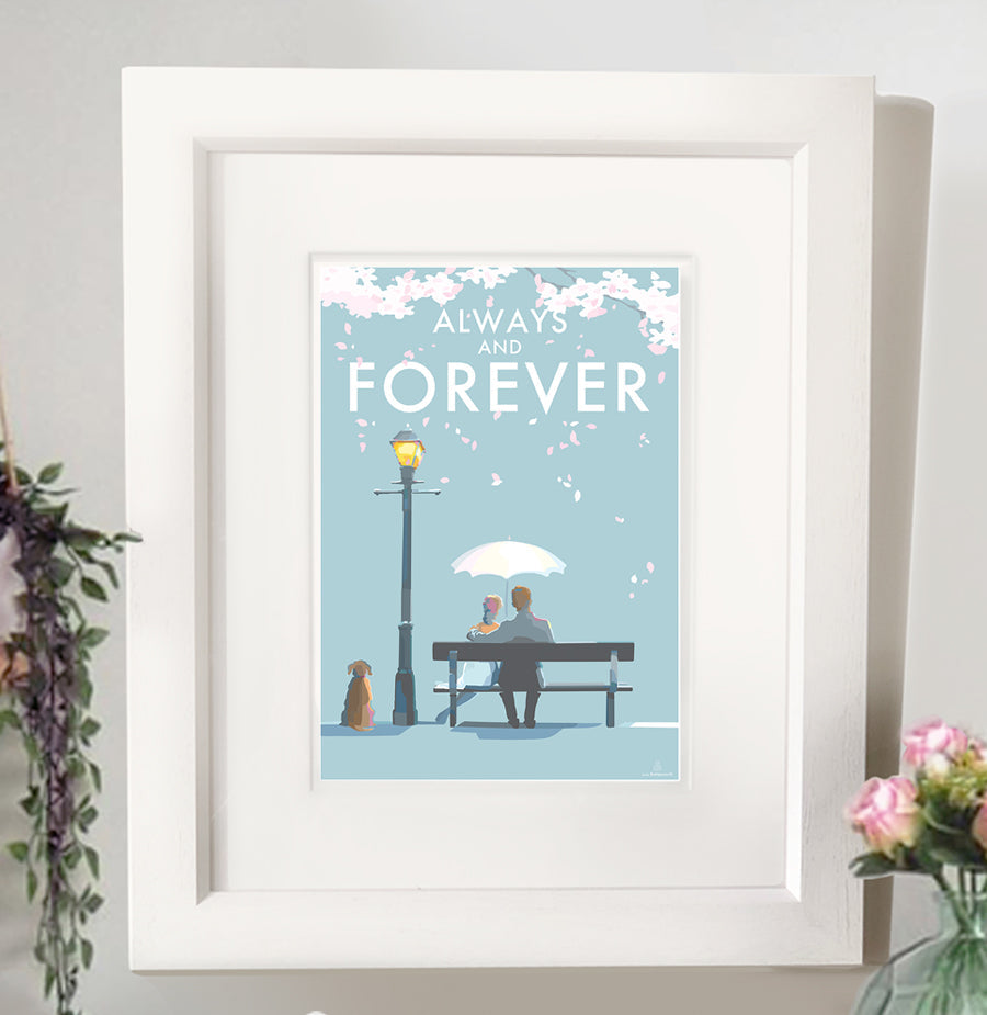 Always and Forever Vintage Quote Poster