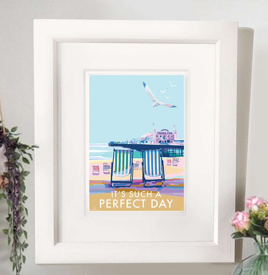 It's Such a Perfect Day Vintage Seaside Quote Poster