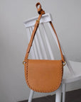 Handmade Recycled Genuine Leather Bag - 15cm Tall, 19cm Wide, Adjustable Strap - Eco-Friendly & Durable by Sook Stainable at brixbailey.com