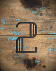 Black 5" or 12" Art Deco Metal Lettering A-Z 0-9