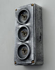 3 Gang 2 Way Solid Cast Metal Toggle Light Switch | Industrial Vintage Surface Mounted *Factory Second*
