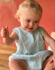 Blue Stripe Romper