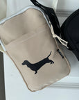 Dachshund Sausage Dog Cross Body Bag with Pouch & Zipper